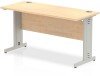 Dynamic Impulse Rectangular Desk with Cable Managed Legs - 1400mm x 600mm - Maple