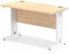 Dynamic Impulse Rectangular Desk with Cable Managed Legs - 1200mm x 600mm - Maple