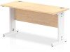Dynamic Impulse Rectangular Desk with Cable Managed Legs - 1400mm x 600mm - Maple