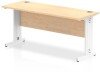Dynamic Impulse Rectangular Desk with Cable Managed Legs - 1600mm x 600mm - Maple