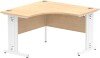 Dynamic Impulse Corner Desk with Cable Managed Legs - 1200mm x 1200mm - Maple