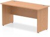 Dynamic Impulse Rectangular Desk with Panel End Legs - 1400mm x 600mm - Oak