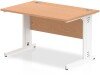 Dynamic Impulse Rectangular Desk with Cable Managed Legs - 1200mm x 800mm - Oak