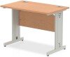 Dynamic Impulse Rectangular Desk with Cable Managed Legs - 1000mm x 600mm - Oak
