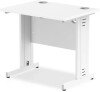 Dynamic Impulse Rectangular Desk with Cable Managed Legs - 800mm x 600mm - White