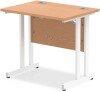 Dynamic Impulse Rectangular Desk with Twin Cantilever Legs - 800mm x 600mm - Oak