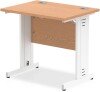 Dynamic Impulse Rectangular Desk with Cable Managed Legs - 800mm x 600mm - Oak