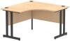 Dynamic Impulse Corner Desk with Twin Cantilever Legs - 1200 x 1200mm - Maple