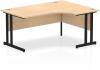 Dynamic Impulse Corner Desk with Twin Cantilever Legs - 1600 x 1200mm - Maple