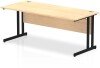 Dynamic Impulse Rectangular Desk with Twin Cantilever Legs - 1800mm x 800mm - Maple