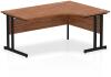 Dynamic Impulse Corner Desk with Twin Cantilever Legs - 1600 x 1200mm - Walnut