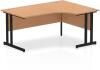 Dynamic Impulse Corner Desk with Twin Cantilever Legs - 1600 x 1200mm - Oak