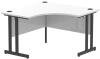 Dynamic Impulse Corner Desk with Twin Cantilever Legs - 1200 x 1200mm - White