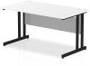 Dynamic Impulse Rectangular Desk with Twin Cantilever Legs - 1400mm x 800mm - White