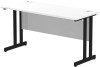 Dynamic Impulse Rectangular Desk with Twin Cantilever Legs - 1400mm x 600mm - White