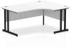 Dynamic Impulse Corner Desk with Twin Cantilever Legs - 1600 x 1200mm - White