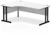 Dynamic Impulse Corner Desk with Twin Cantilever Legs - 1800 x 1200mm - White