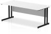Dynamic Impulse Rectangular Desk with Twin Cantilever Legs - 1800mm x 800mm - White