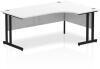 Dynamic Impulse Corner Desk with Twin Cantilever Legs - 1800 x 1200mm - White