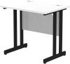Dynamic Impulse Rectangular Desk with Twin Cantilever Legs - 800mm x 600mm - White