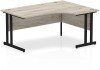 Dynamic Impulse Corner Desk with Twin Cantilever Legs - 1600 x 1200mm - Grey oak