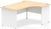 Dynamic Impulse Two-Tone Corner Desk with Panel End Legs - 1800 x 1200mm - Maple