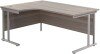 TC Twin Leg Corner Desk 1600 x 1200mm - Grey Oak