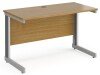 Gentoo Rectangular Desk with Cable Managed Legs - 1200mm x 600mm - Oak