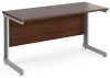 Gentoo Rectangular Desk with Cable Managed Legs - 1400mm x 600mm - Walnut