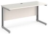 Gentoo Rectangular Desk with Cable Managed Legs - 1400mm x 600mm - White