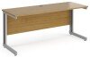 Gentoo Rectangular Desk with Cable Managed Legs - 1600mm x 600mm - Oak