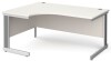 Gentoo Corner Desk with Cable Managed Leg 1600 x 1200mm - White