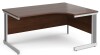 Gentoo Corner Desk with Cable Managed Leg 1600 x 1200mm - Walnut