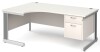 Gentoo Corner Desk with 2 Drawer Pedestal and Cable Managed Leg 1800 x 1200mm - White