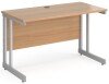 Gentoo Rectangular Desk with Twin Cantilever Legs - 1200mm x 600mm - Beech