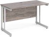 Gentoo Rectangular Desk with Twin Cantilever Legs - 1200mm x 600mm - Grey Oak