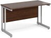 Gentoo Rectangular Desk with Twin Cantilever Legs - 1200mm x 600mm - Walnut