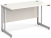 Gentoo Rectangular Desk with Twin Cantilever Legs - 1200mm x 600mm - White