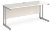 Gentoo Rectangular Desk with Twin Cantilever Legs - 1600mm x 600mm - White