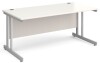 Gentoo Rectangular Desk with Twin Cantilever Legs - 1600mm x 800mm - White
