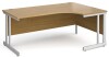 Gentoo Corner Desk with Double Upright Leg 1800 x 1200mm - Oak
