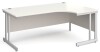 Gentoo Corner Desk with Double Upright Leg 1800 x 1200mm - White