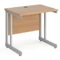 Gentoo Rectangular Desk with Twin Cantilever Legs - 800mm x 600mm