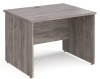 Gentoo Rectangular Desk with Panel End Legs - 1000mm x 800mm - Grey Oak