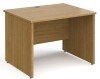 Gentoo Rectangular Desk with Panel End Legs - 1000mm x 800mm - Oak