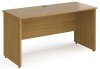 Gentoo Rectangular Desk with Panel End Legs - 1400mm x 600mm - Oak