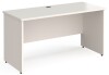 Gentoo Rectangular Desk with Panel End Legs - 1400mm x 600mm - White