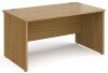 Gentoo Rectangular Desk with Panel End Legs - 1400mm x 800mm - Oak