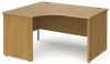 Gentoo Corner Desk with Panel End Leg 1400 x 1200mm - Oak