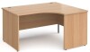 Gentoo Corner Desk with Panel End Leg 1400 x 1200mm - Beech